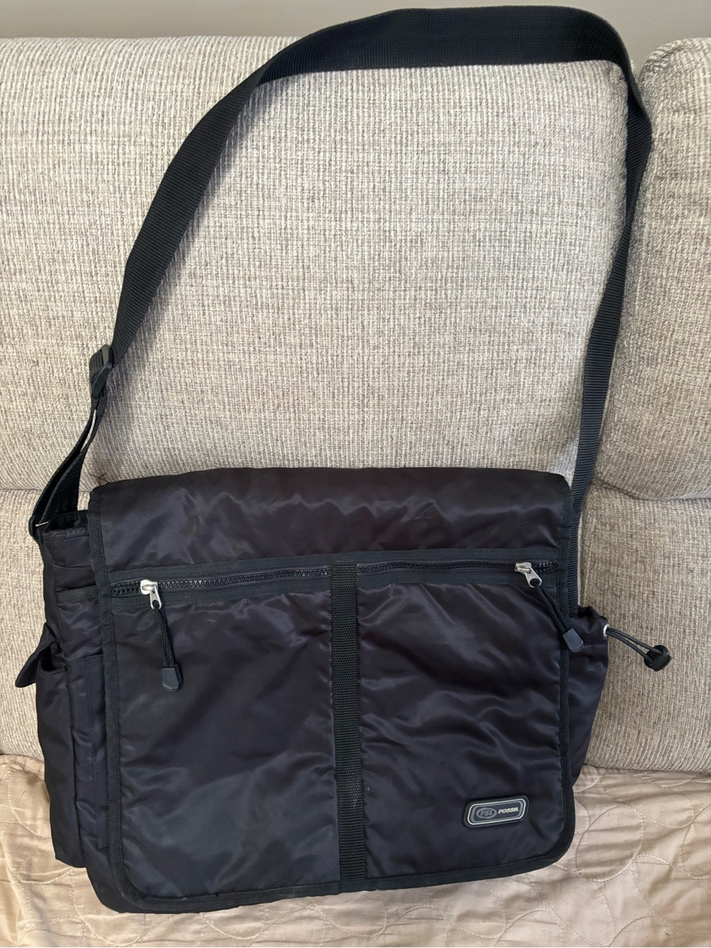Black Men’s Messenger Bag - Casual Crossbody